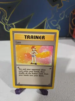 Pokemon TCG Trainer Lass Base Set Unlimited Rare Card 75/102 Vintage 1999#11 - Image 1
