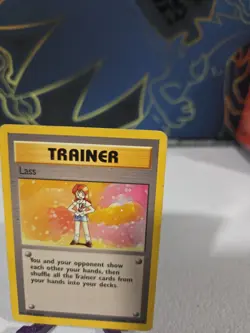 Pokemon TCG Trainer Lass Base Set Unlimited Rare Card 75/102 Vintage 1999#11 - Image 3