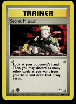 Pokemon Card - Secret Mission 1st Edition Gym Heroes 118/132 Uncommon - Image 1