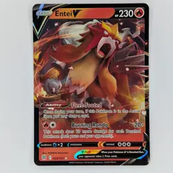 Entei V 022/172 Ultra Rare Brilliant Stars Pokemon TCG Card NM - Image 1