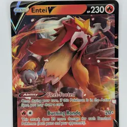 Entei V 022/172 Ultra Rare Brilliant Stars Pokemon TCG Card NM - Image 2