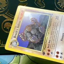 Brock's Golem 20/132 Rare Gym Heroes 1st Edition Pokemon Card NM - Image 3