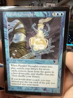 Parallel Thoughts Scourge Misprint Large Crimp Mtg - Image 1