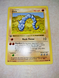 Onix 1st Edition Base Set 56/102 WOTC Vintage Pokemon Original 1999 - Image 1