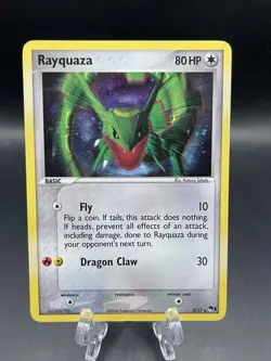 2006 Pokemon POP Series 1 Rayquaza 3/17 Holo Rare LP - Image 1