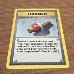 Pokemon Flute 86/102 Uncommon Base Set Unlimited Pokemon LP/NM - Image 1