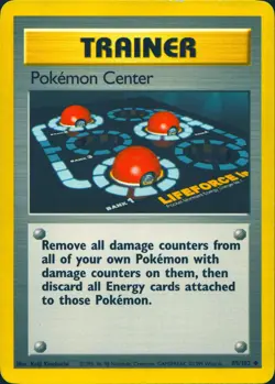 POKEMON CENTER 85/102 UNCOMMON BASE SET UNLIMITED POKEMON MP - Image 1