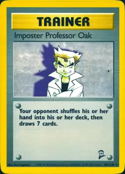 IMPOSTER PROFESSOR OAK 73/102 RARE BASE SET UNLIMITED POKEMON MP - Image 1