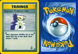 IMPOSTER PROFESSOR OAK 73/102 RARE BASE SET UNLIMITED POKEMON MP - Image 3