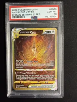 2023 Pokemon SWSH Arceus VSTAR Galarian Gallery Secret Rare #GG70/GG70 PSA 10 - Image 1