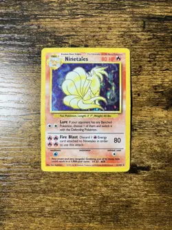 1999 Pokemon Base Set Unlimited - Ninetales Holo Rare 12/102 - Image 1