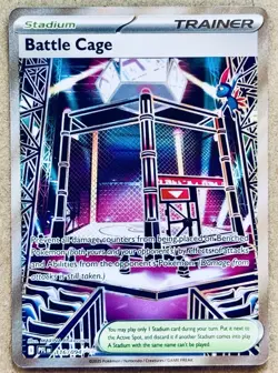 POKEMON TCG PHANTASMAL FLAMES BATTLE CAGE ULTRA RARE HOLO 116/094 NM+ TRAINER - Image 1