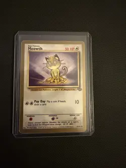 Pokemon Tcg Jungle Meowth Gold Border Promo 56/64 Fruit Roll Ups Nm Rare - Image 1