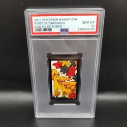 2013 POKEMON HANAFUDA KANTO OCTOBER PONYTA/RAPIDASH PSA 10 - Image 1