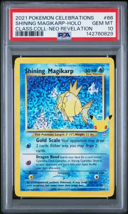 2021 POKEMON CELEBRATIONS CLASSIC COLL #66 SHINING MAGIKARP-HOLO PSA 10 - Image 1
