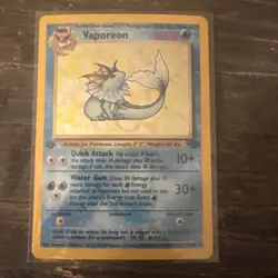 Pokemon Vaporeon 1st Edition Holo- Ungraded Near Mint Never Played Condition - Image 1