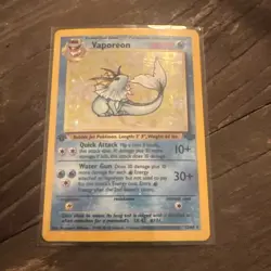 Pokemon Vaporeon 1st Edition Holo- Ungraded Near Mint Never Played Condition - Image 2