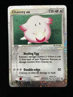 2003 Chansey ex 96/109 Ruby and Sapphire Holo Ultra Rare Pokemon TCG Vintage - Image 5