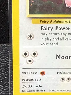Erika's Clefable 3/132 - Gym Heroes Holo Rare Pokemon Card Vintage DMG - Image 4