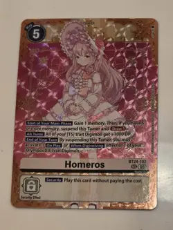 Digimon Card Game Homeros BT24-102 SEC Foil Time Stranger Secret Rare - Image 1
