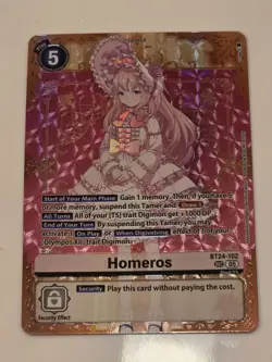 Digimon Card Game Homeros BT24-102 SEC Foil Time Stranger Secret Rare - Image 3