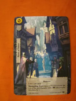 A Game Of Thrones LCG 1st Edition Street Of Sisters Alt Art Promo Card . - Image 1