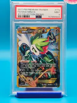 PSA 9 - 2017 POKEMON PREMIUM TRAINER XY COLLECTION PROMO 77a FULL ART/SHAYMIN EX - Image 1