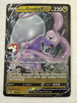 135/196 Hisuian Goodra V Pokemon Prize Pack Play League Series 3 Card NM - Image 1