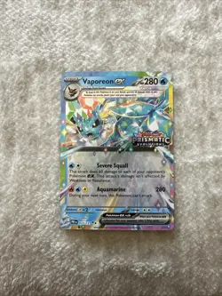 Vaporeon ex Pokemon Prismatic Evolutions 023/131 Stamped Promo NM - Image 1