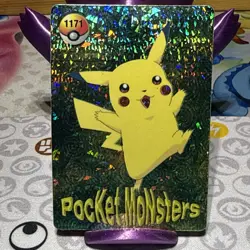 Pokemon Pikachu Vintage Pocket Monsters Vending HOLO Prism Sticker 1998 1171 - Image 1