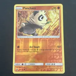 Pancham 65/131 Reverse Holo SM: Forbidden Light Pokemon TCG LP 2018 - Image 1