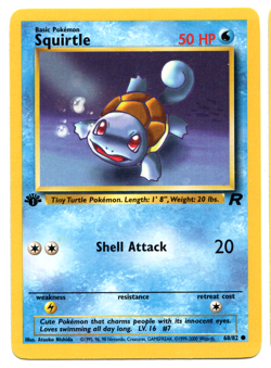 1st Edition Squirtle 68/82 - Team Rocket - Near Mint - Image 1