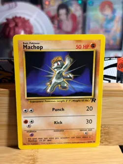 MACHOP 59/82 Team Rocket Common Unlimited Pokemon TCG Lightly Played - Image 1