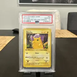 1999 Pokemon Set 1st Edition Pikachu Yellow Cheeks #58/102 PSA 10 - Image 1