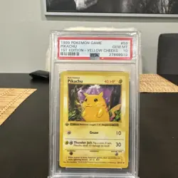 1999 Pokemon Set 1st Edition Pikachu Yellow Cheeks #58/102 PSA 10 - Image 2