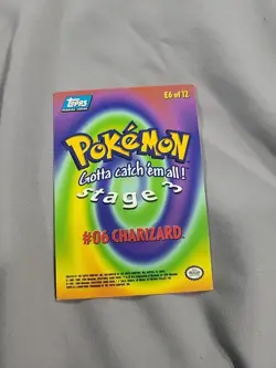 Charizard E6 of 12 Movie Edition Foil Topps 1999 Blue logo Pokemon Card NM/LP - Image 3