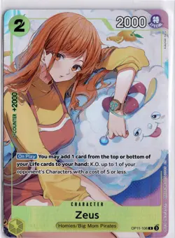 OP11-106 Zeus Rare English Promo Card One Piece Card Game TCG - Image 1