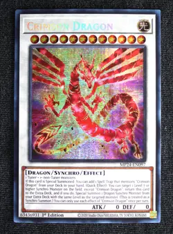 Crimson Dragon (Prismatic Secret Rare, MP24-EN097, Holo) [Mint] Yugioh card - Image 1