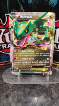RAYQUAZA EX Black White Holo Foil Black Star Promo TCG Trading Card BW47 - Image 1