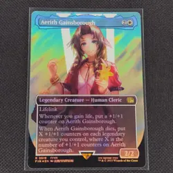 Aerith Gainsborough - 0519 - R - Borderless - Surge Foil - FF - NM/M - Image 1