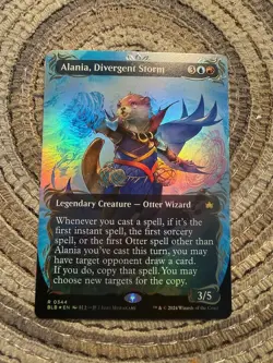 ALANIA, DIVERGENT STORM RAISED FOIL [Borderless] - Mythic - BLB Bloomburrow MTG - Image 1