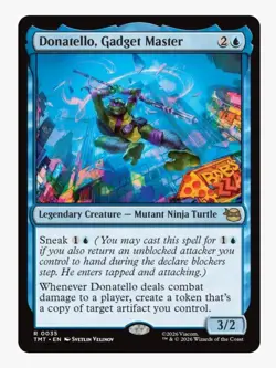 Donatello, Gadget Master (FOIL) MTG TMT TMNT | Rare | Sneak Artifact Copy | NM - Image 1