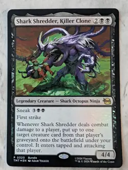 Shark Shredder, Killer Clone (Foil) MTG TMNT TMT | Promo Black Ninja Sneak | NM - Image 1