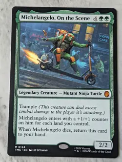 Michelangelo On the Scene | MTG TMNT TMC | Mutant Ninja Turtle EDH | Mythic | NM - Image 1