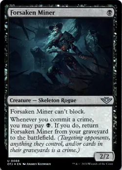 Forsaken Miner FOIL Outlaws of Thunder Junction Magic MTG NM - Image 1