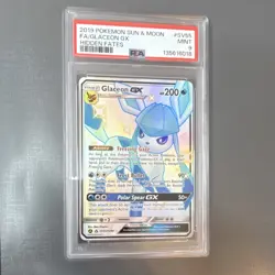Pokemon Glaceon GX (Full Art) SV55/SV94 Hidden Fates Holo PSA 9 - Image 1