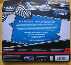 Pokemon TCG Scarlet & Violet Black Bolt Sticker Collection Box, Reuniclus Promo… - Image 2