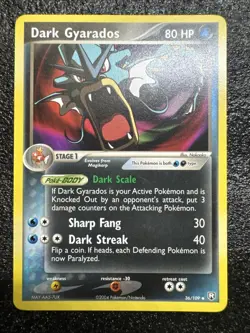Dark Gyarados 36/109 Team Rocket Pokemon Card NM Vintage 2004 - Image 2