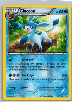 Pokemon TCG Glaceon 19/111 Furious Fists Reverse LP - Image 1