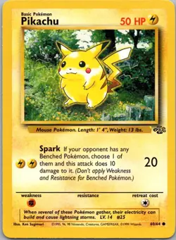 Pokemon TCG Pikachu 60/64 Jungle LP - Image 1